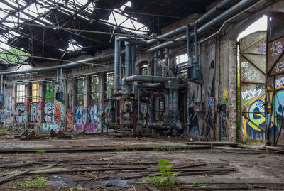 Interior of abandoned building