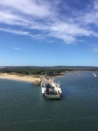 Boats in sea