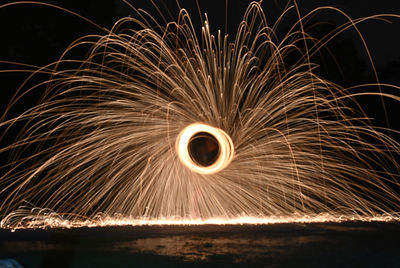 Wire wool at night