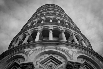 Leaning tower of pisa against sky in city