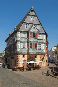 Old half timbered house in miltenberg a populair touristic city in bavaria, germany