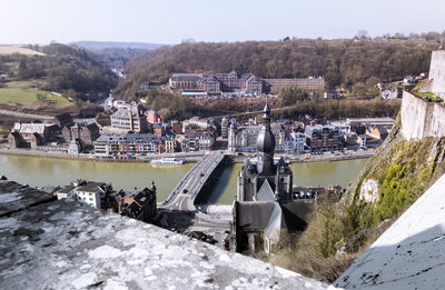 View of the town and meuse river from citadel of dinant