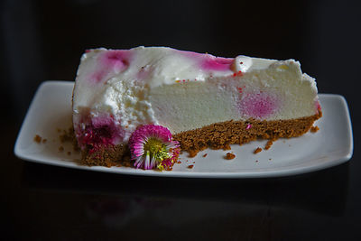 Close-up of cake in plate