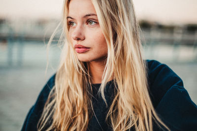 Portrait of beautiful young woman