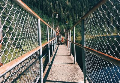 View of suspension bridge