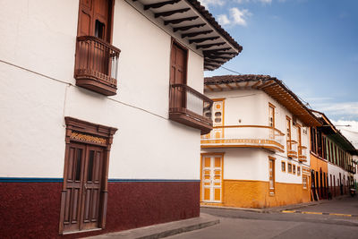 Beautiful streets of the heritage town of salamina located at the caldas department in colombia.