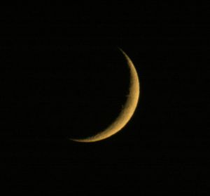 View of moon over black background