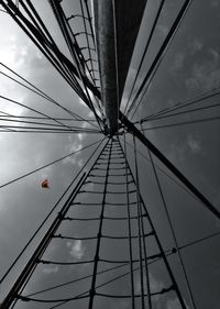 Low angle view of power lines against sky