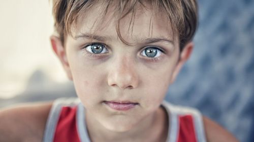 Close-up portrait of boy