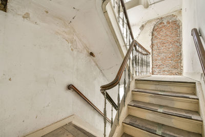 Low angle view of spiral staircase