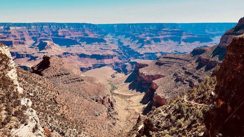 Aerial view of dramatic landscape