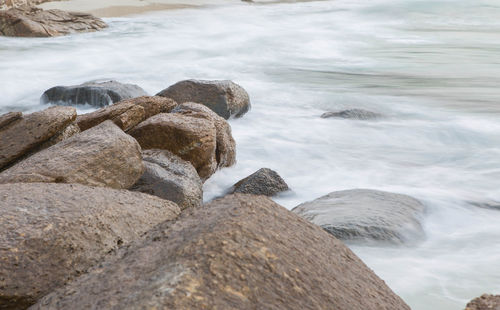 Rocks on beach