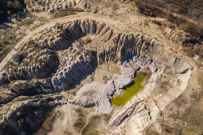 Aerial view of lake