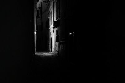 View of illuminated buildings at night