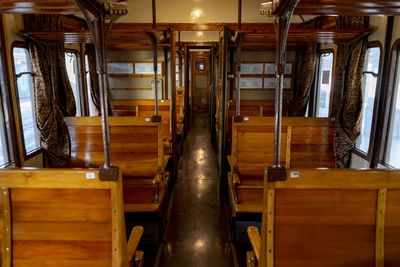 Empty seats in train