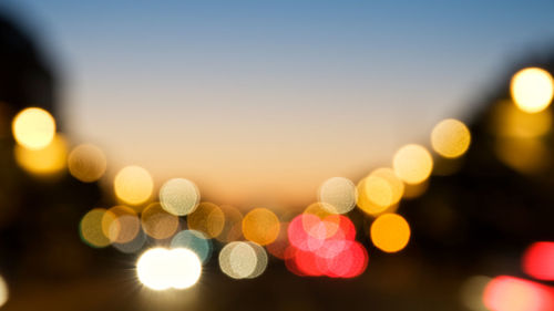 Defocused lights at night