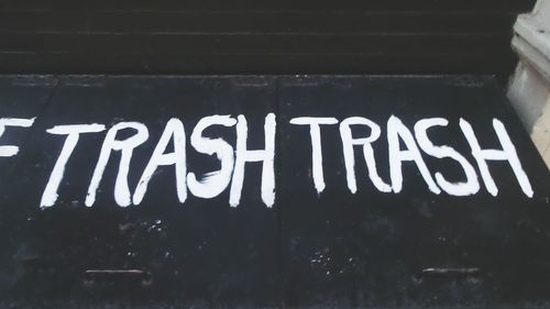 Information sign on wall