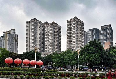 Building with trees in background