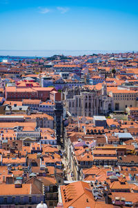 View of carmo convent in lisbon portugal 