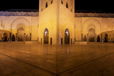 View of historical building at night