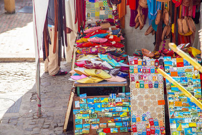 Multi colored objects for sale in market