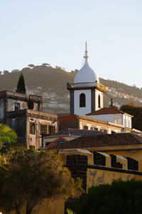 Buildings against sky in city