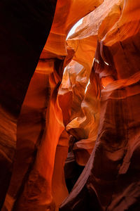 Low angle view of rock formation