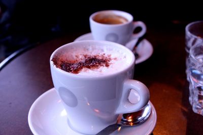 Close-up of coffee cup