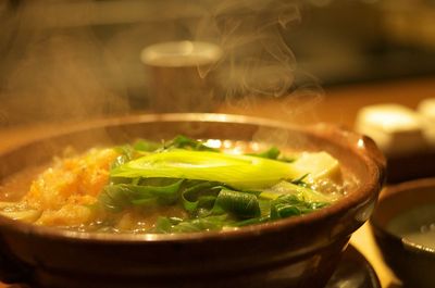 Close-up of soup