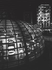 View of illuminated city