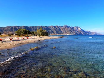 Scenic view over a sea near kardamaina in greece - kos island