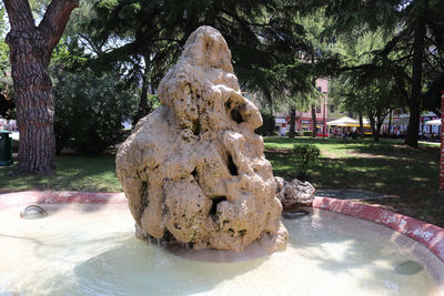 Statue of fountain in park