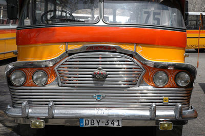 Close-up of vintage car