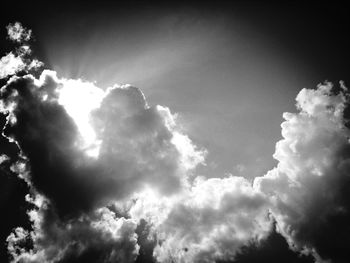 Low angle view of cloudy sky