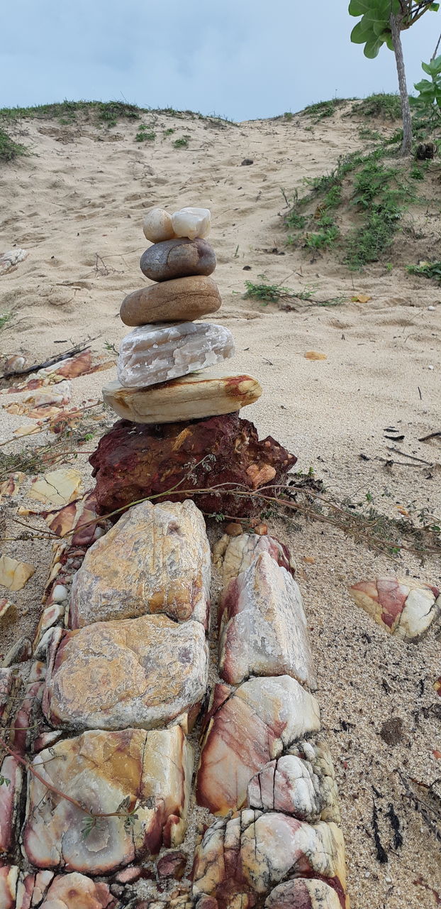 STACK OF STONES ON ROCKS