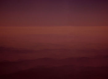 Scenic view of dramatic sky during sunset