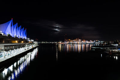 Illuminated city at night