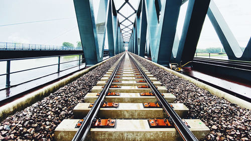Railway bridge against sky