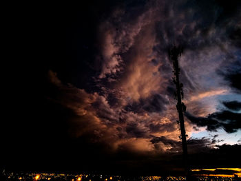 Low angle view of sky at night