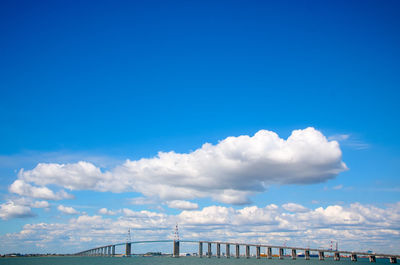 Bridge against blue sky