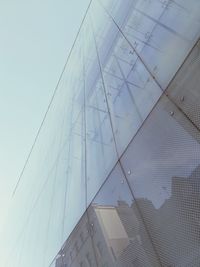 Low angle view of modern building against sky