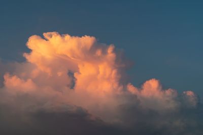 Low angle view of clouds in sky during sunset