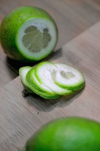 High angle view of chopped vegetables on cutting board