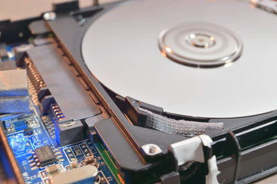 High angle view of electric fan