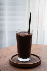 Close-up of coffee on table