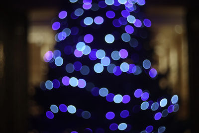 Defocused image of illuminated lights