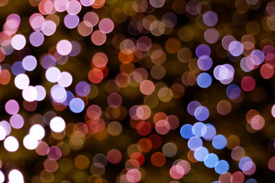 Defocused image of illuminated lights