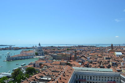 High angle view of city