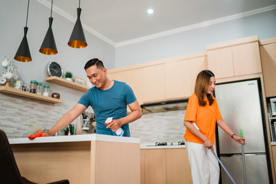 Business colleagues working at home