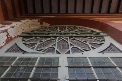 Low angle view of ornate ceiling in building